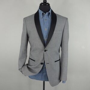 Madison Blazer Mens 38R Gray Slim Fit Tuxedo Sport Coat Jacket Formal Wedding